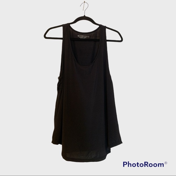 BEYOND YOGA Criss-Cross Side Jersey Muscle Tank in Black - SZ SMALL - Picture 8 of 9